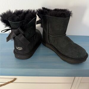 UGG Kids Charcoal Black Boots
